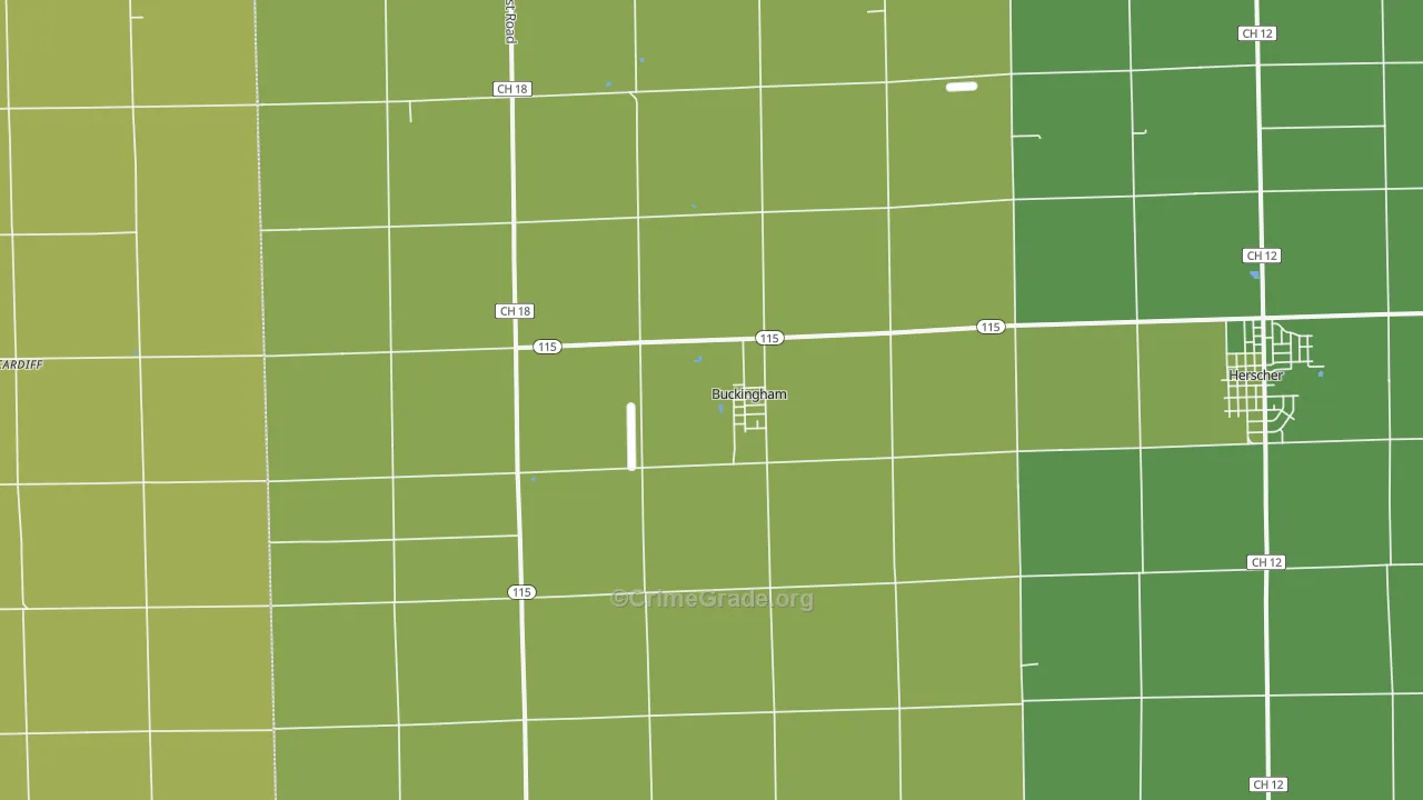 60917, IL Map of Drug-Related Crime Rates