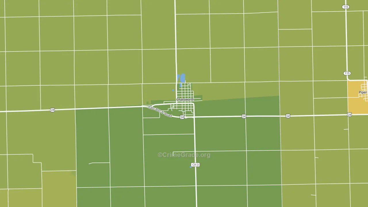 60921, IL Map of Drug-Related Crime Rates