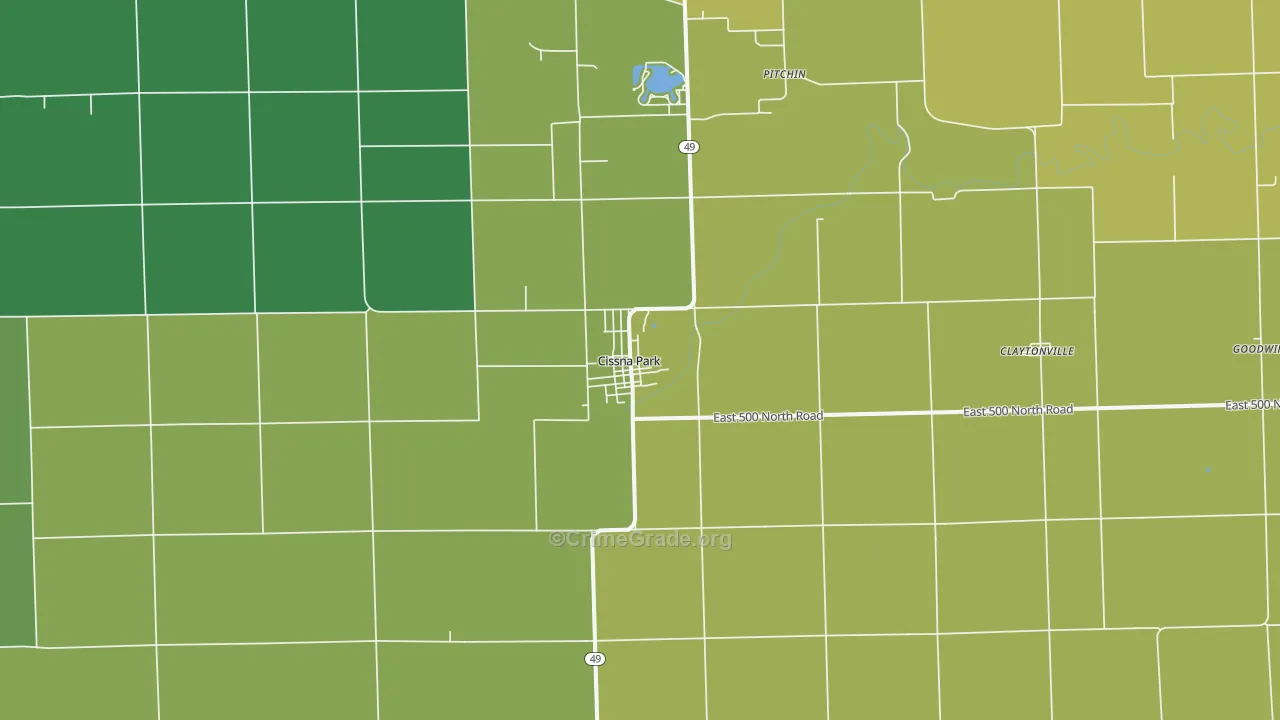 60924, IL Map of Drug-Related Crime Rates