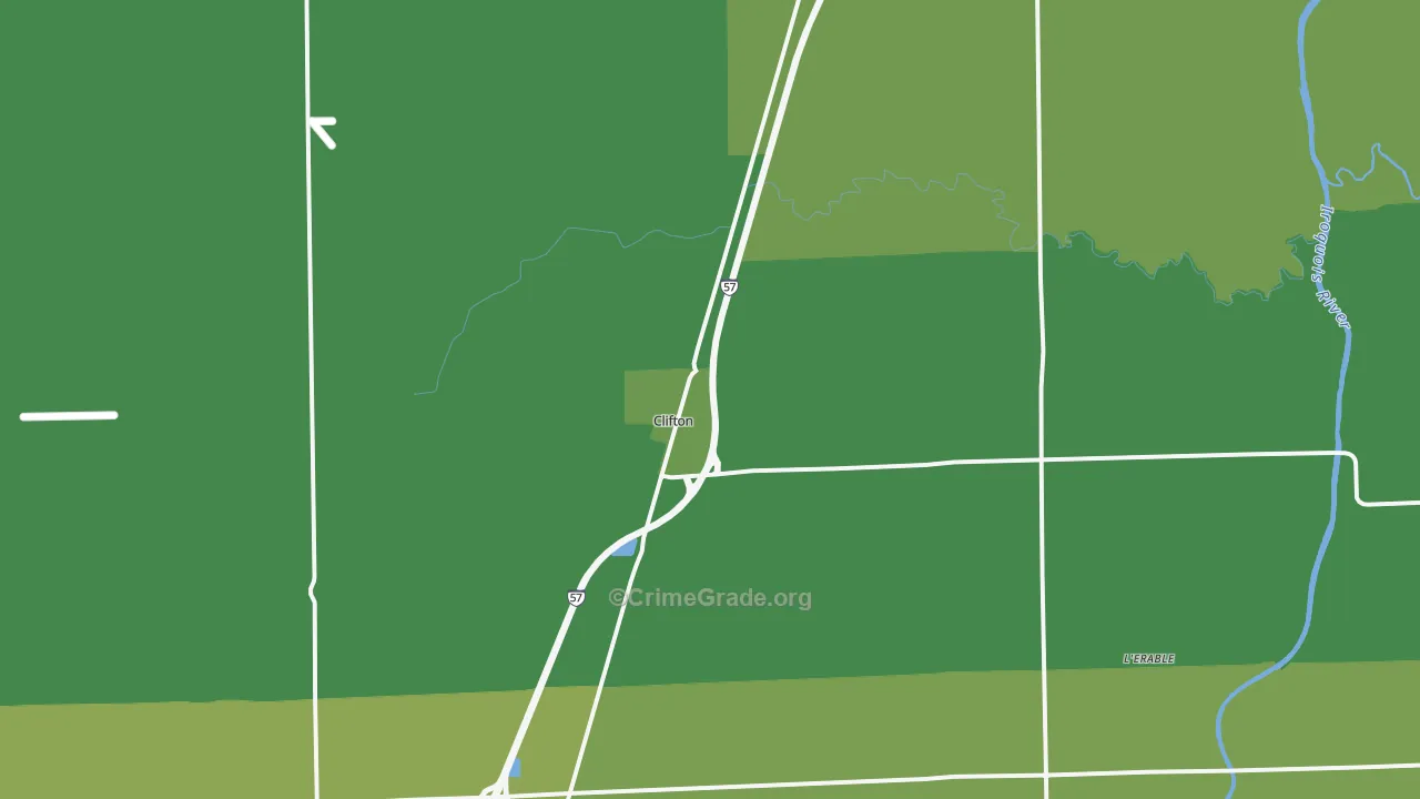 60927, IL Map of Drug-Related Crime Rates