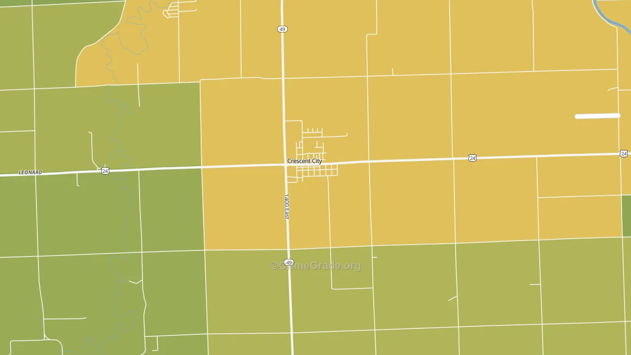 60928, IL Map of Drug-Related Crime Rates