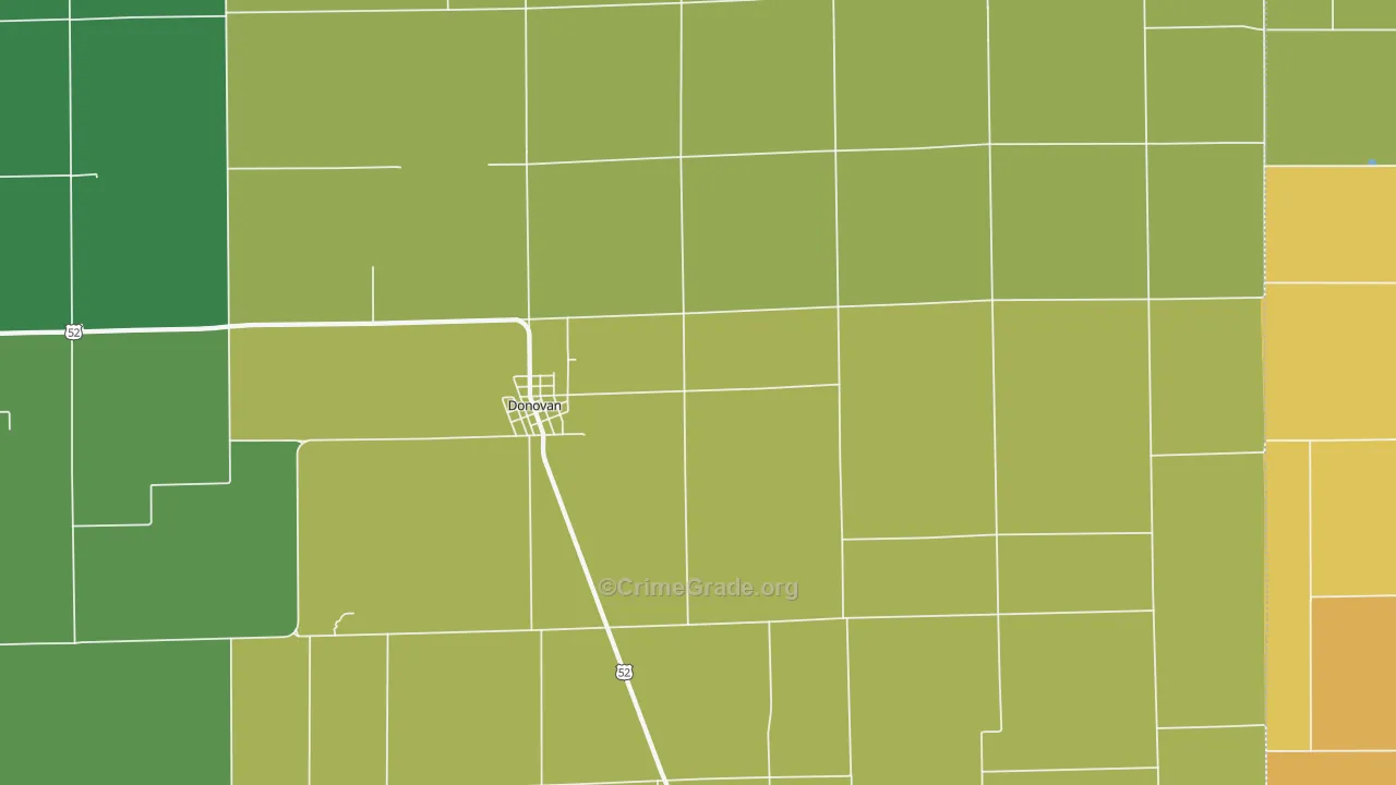 60931, IL Map of Drug-Related Crime Rates