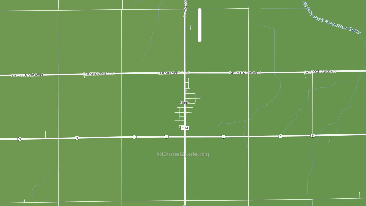 60933, IL Map of Drug-Related Crime Rates