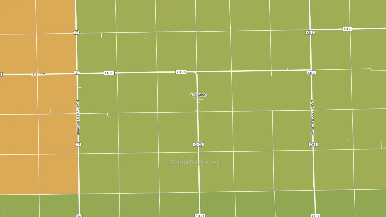 60934, IL Map of Drug-Related Crime Rates