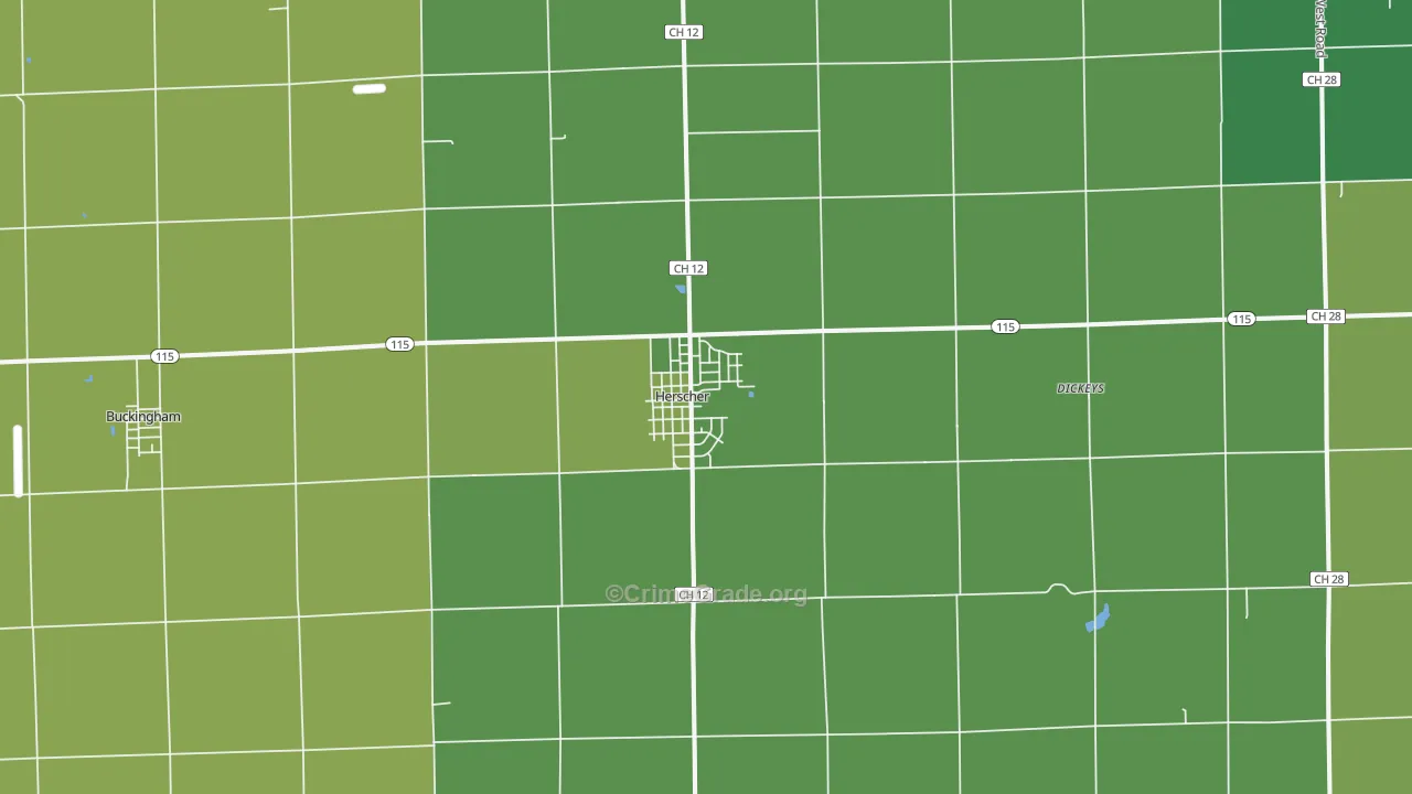 60941, IL Map of Drug-Related Crime Rates