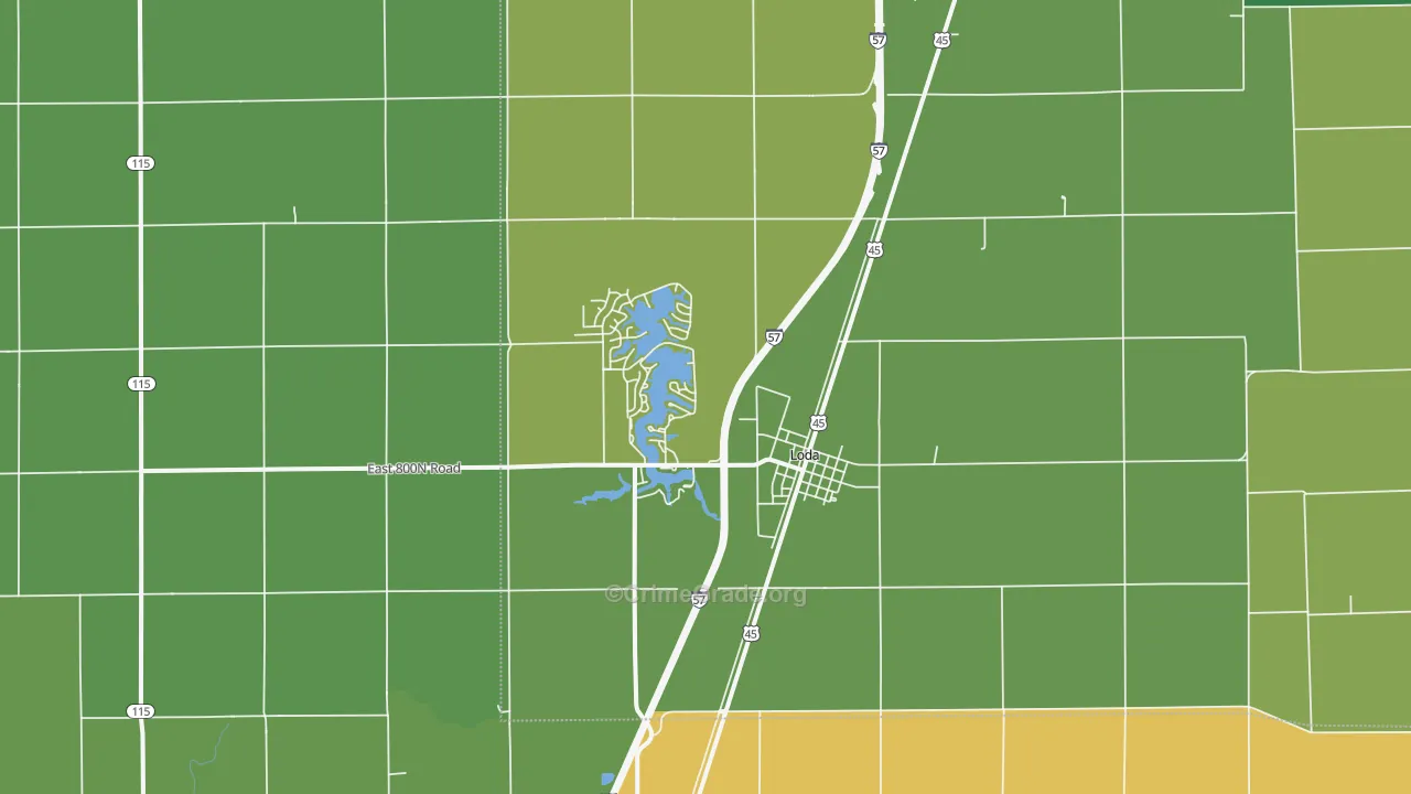 60948, IL Map of Drug-Related Crime Rates