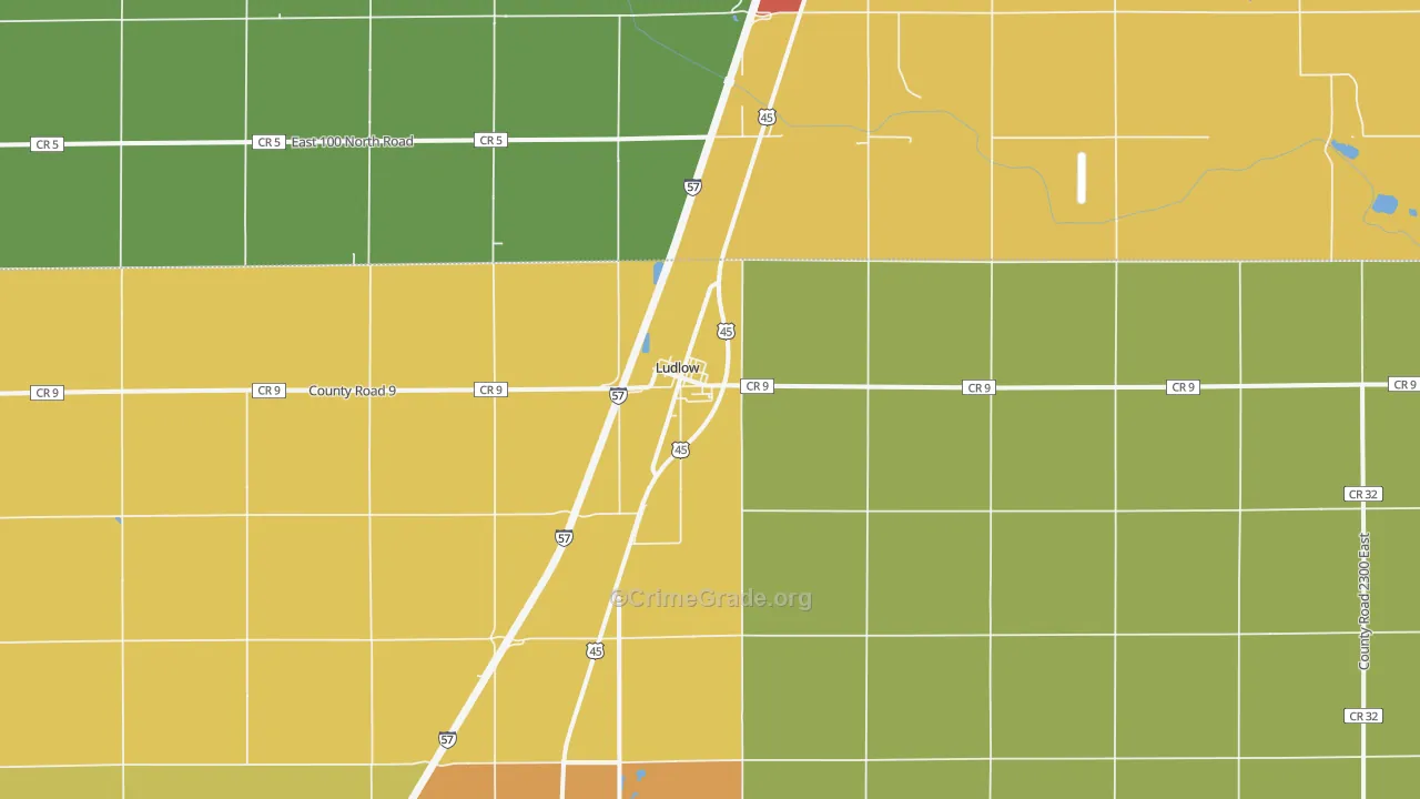 60949, IL Map of Drug-Related Crime Rates