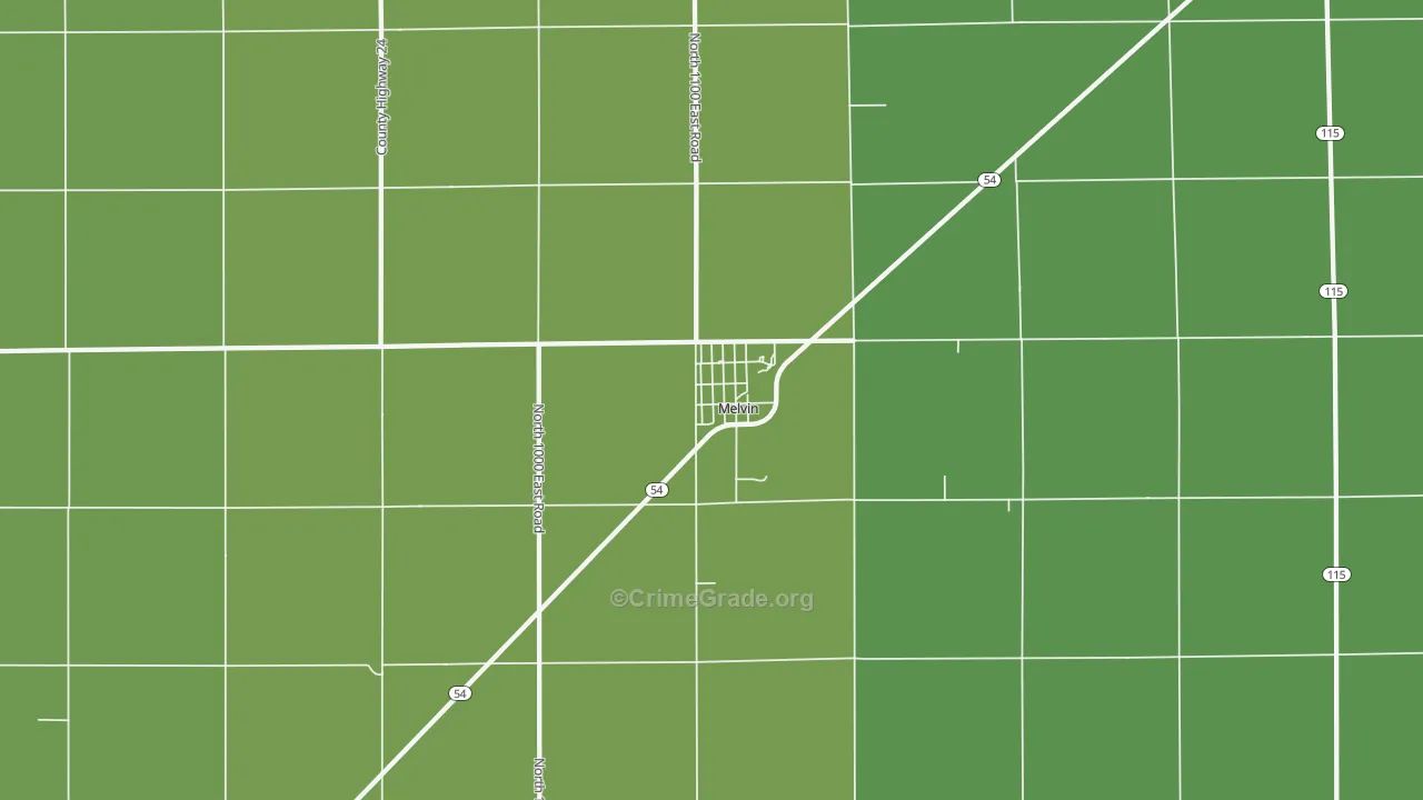 60952, IL Map of Drug-Related Crime Rates