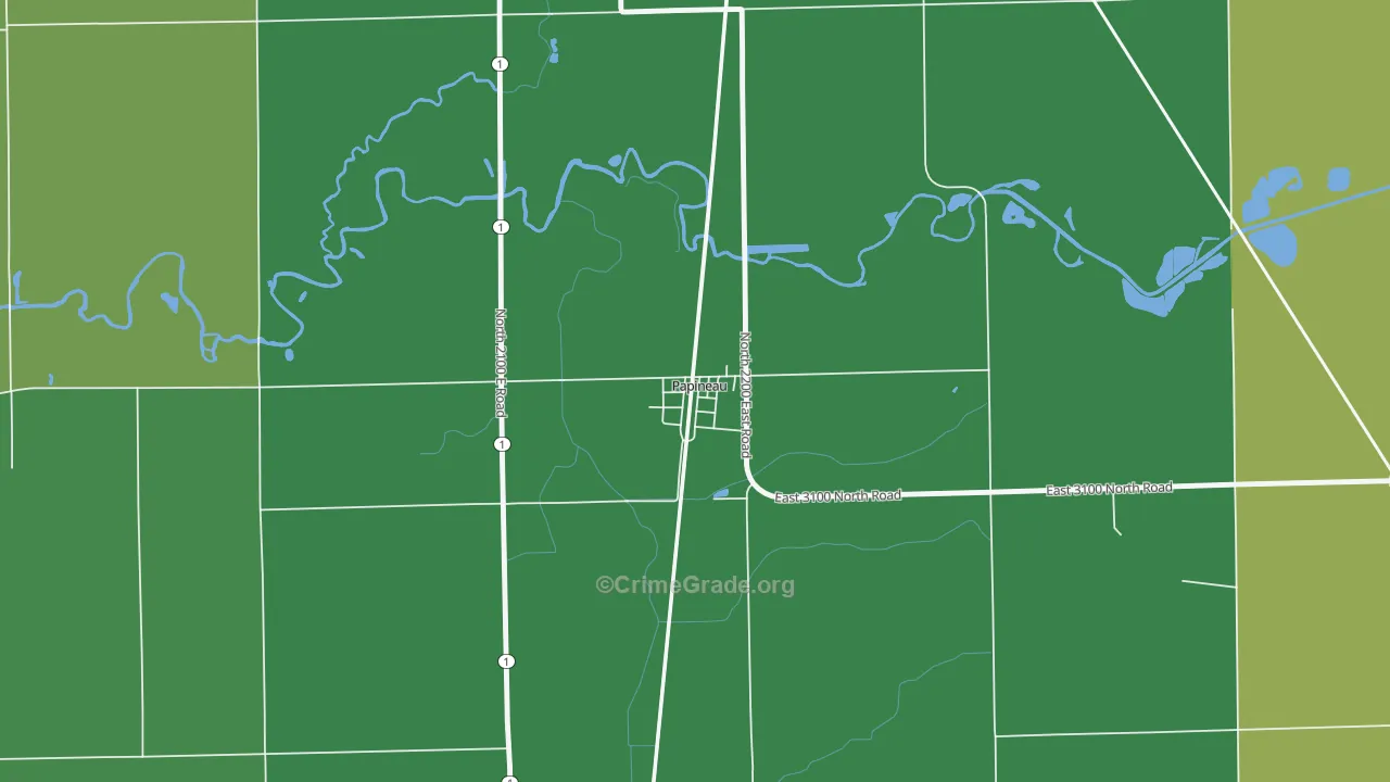 60956, IL Map of Drug-Related Crime Rates