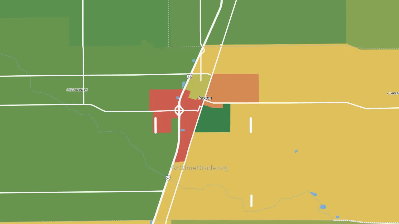 60957, IL Map of Drug-Related Crime Rates