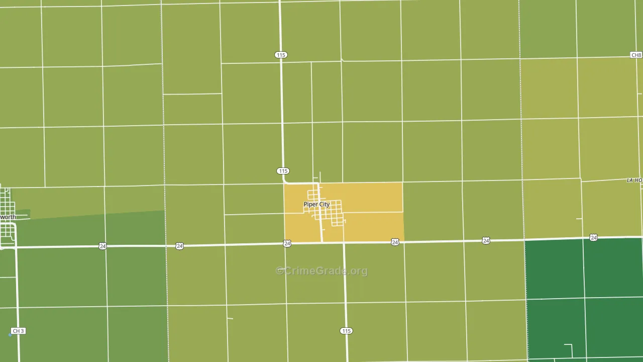 60959, IL Map of Drug-Related Crime Rates