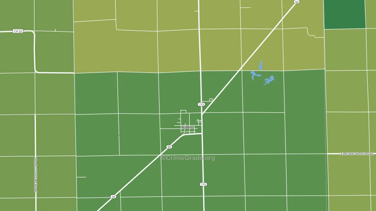 60962, IL Map of Drug-Related Crime Rates