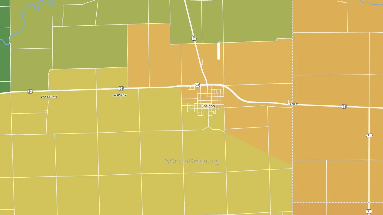 60966, IL Map of Drug-Related Crime Rates