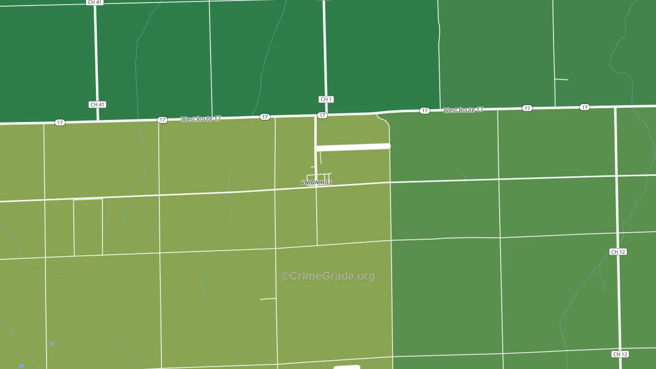 60969, IL Map of Drug-Related Crime Rates