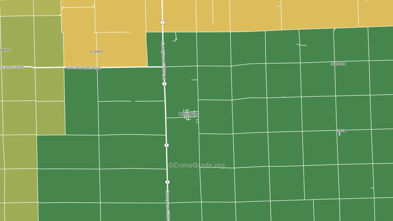 60973, IL Map of Drug-Related Crime Rates