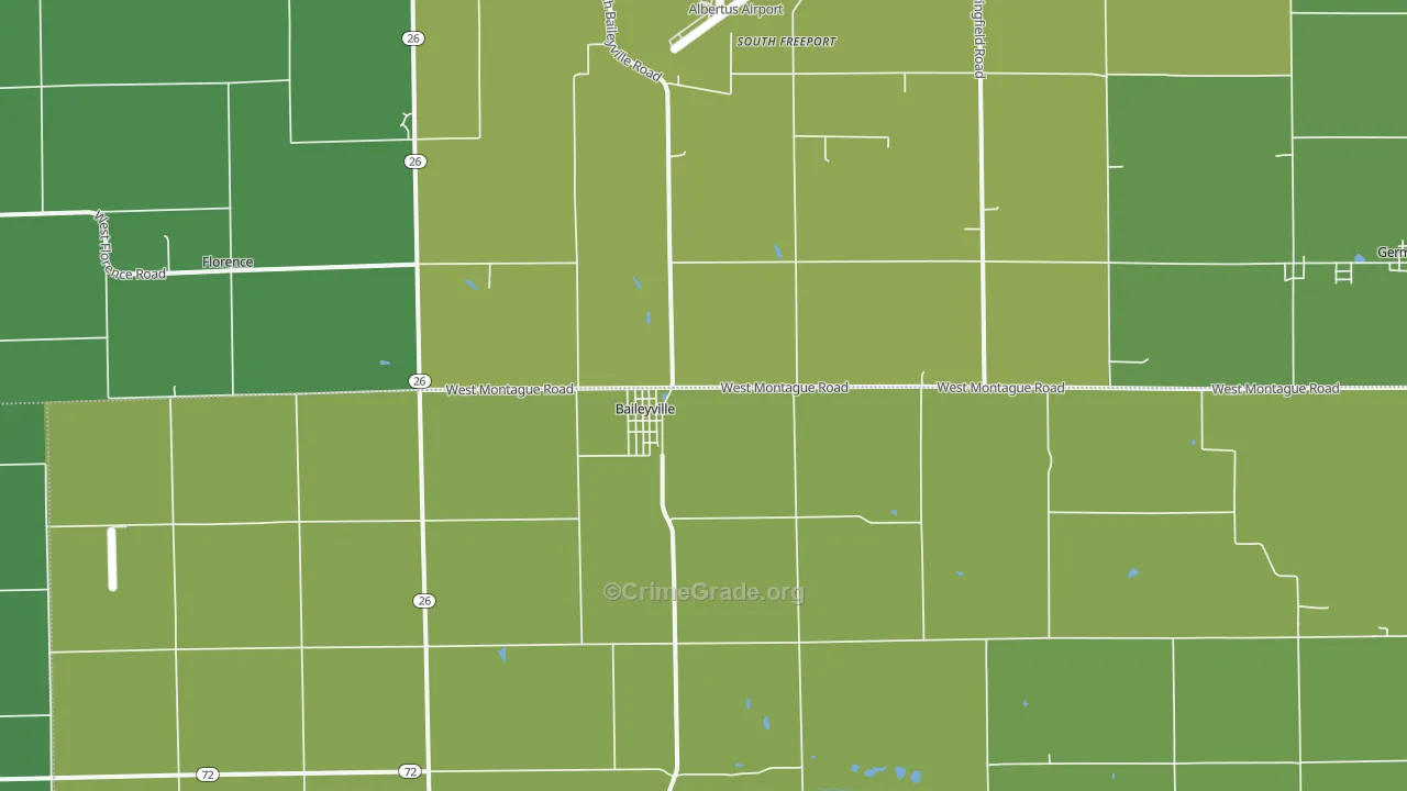 61007, IL Map of Drug-Related Crime Rates