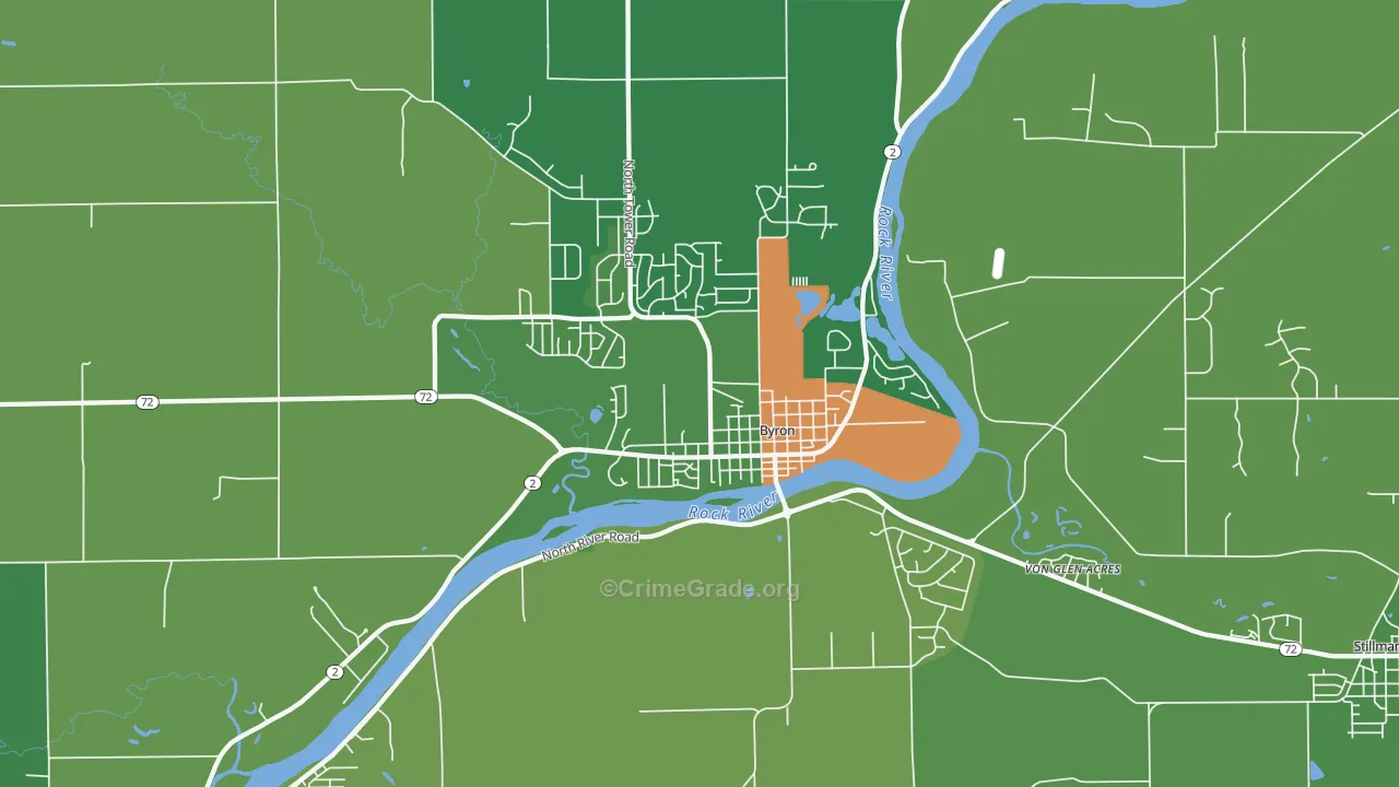 61010, IL Map of Drug-Related Crime Rates
