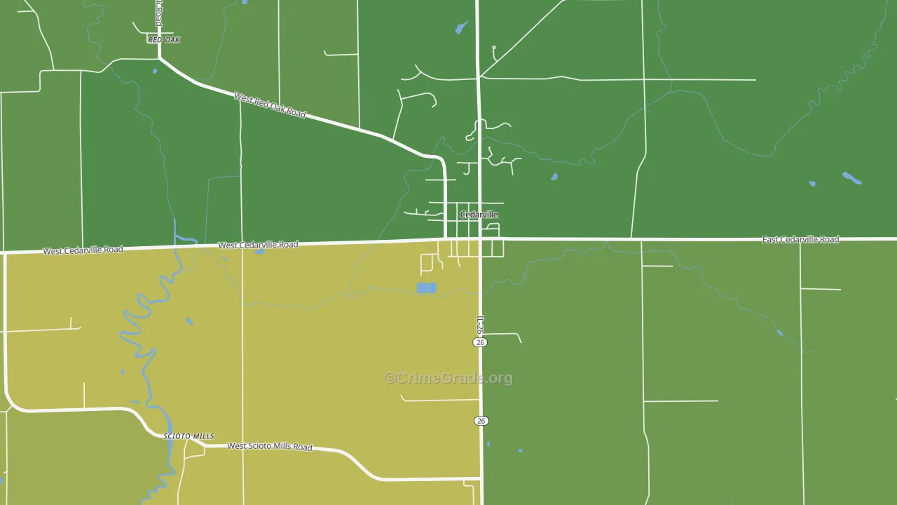 61013, IL Map of Drug-Related Crime Rates