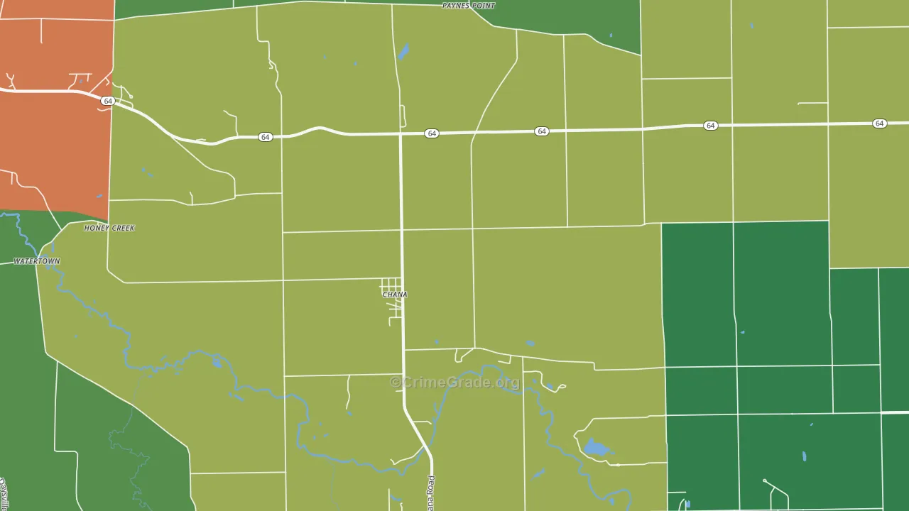 61015, IL Map of Drug-Related Crime Rates