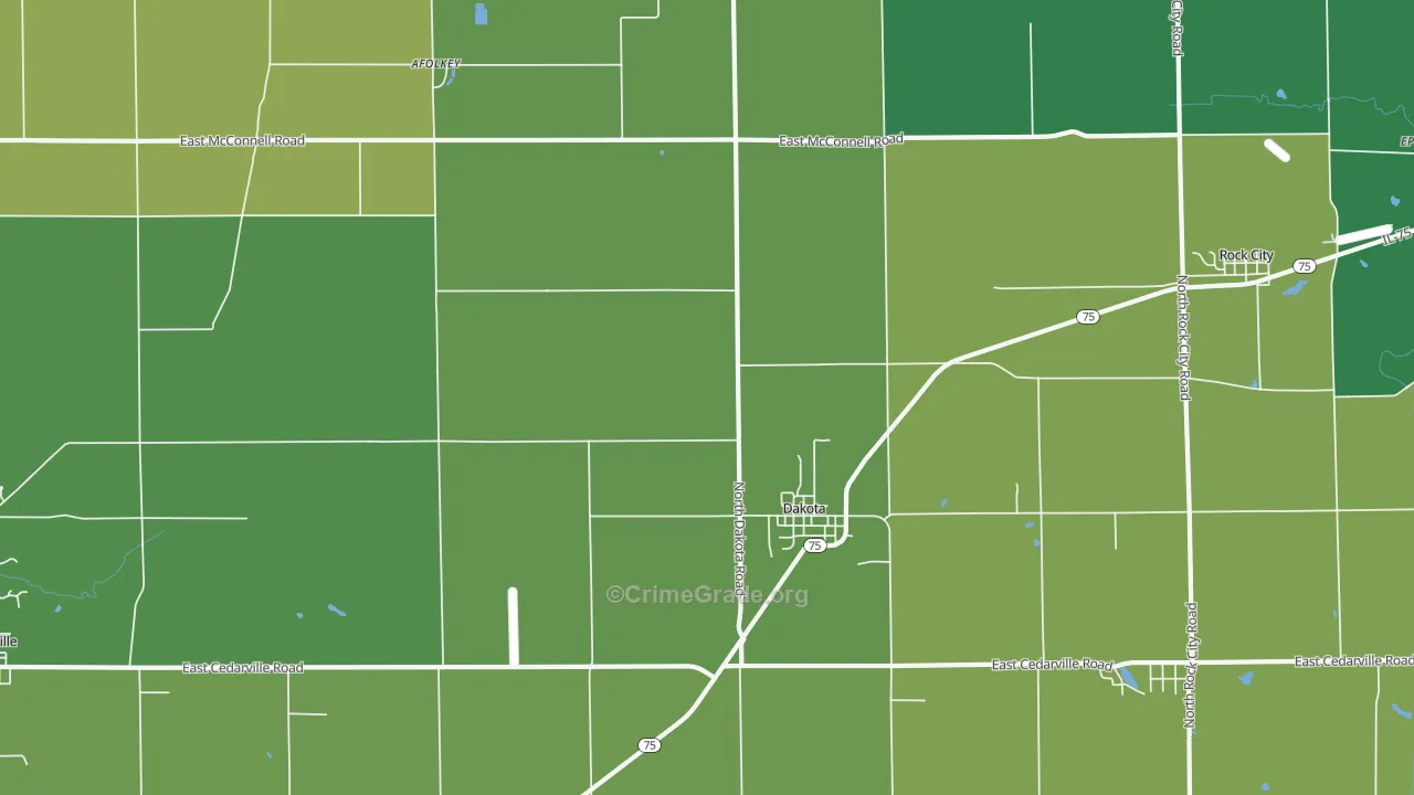 61018, IL Map of Drug-Related Crime Rates