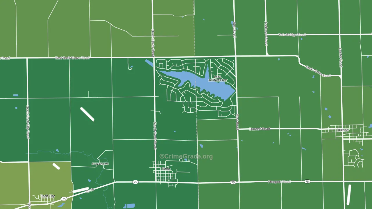 61019, IL Map of Drug-Related Crime Rates