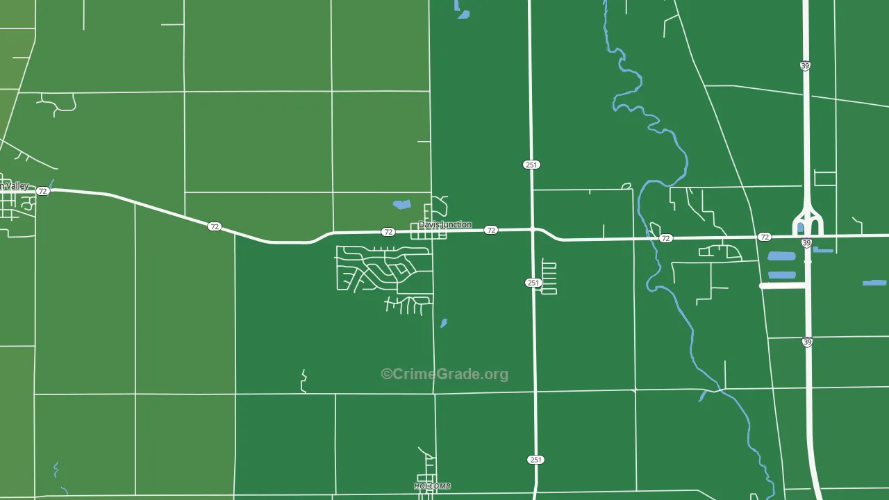 61020, IL Map of Drug-Related Crime Rates