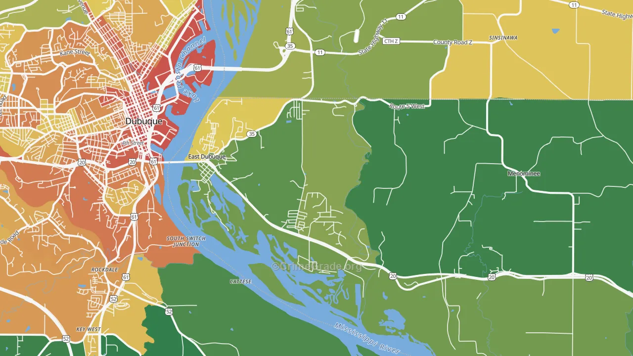 61025, IL Map of Drug-Related Crime Rates