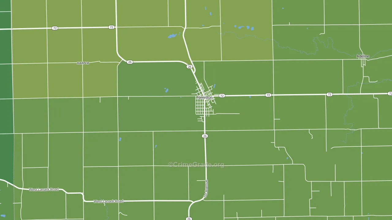 61030, IL Map of Drug-Related Crime Rates