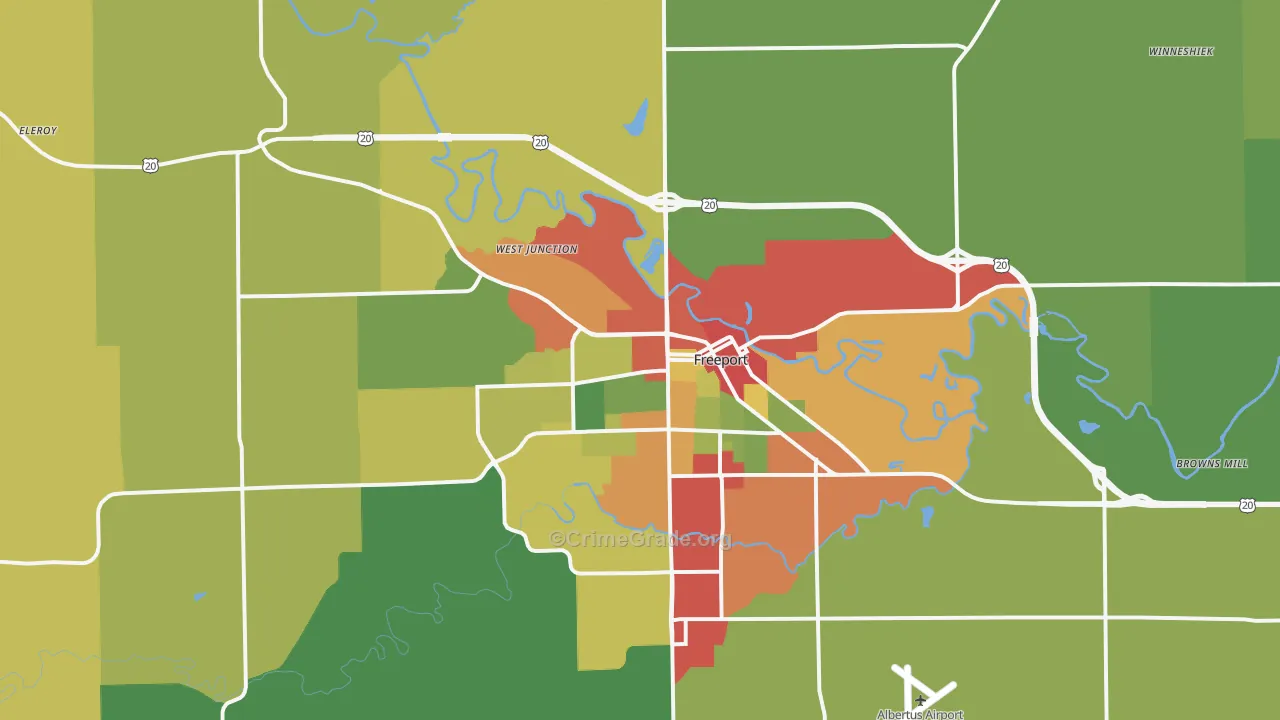 61032, IL Map of Drug-Related Crime Rates