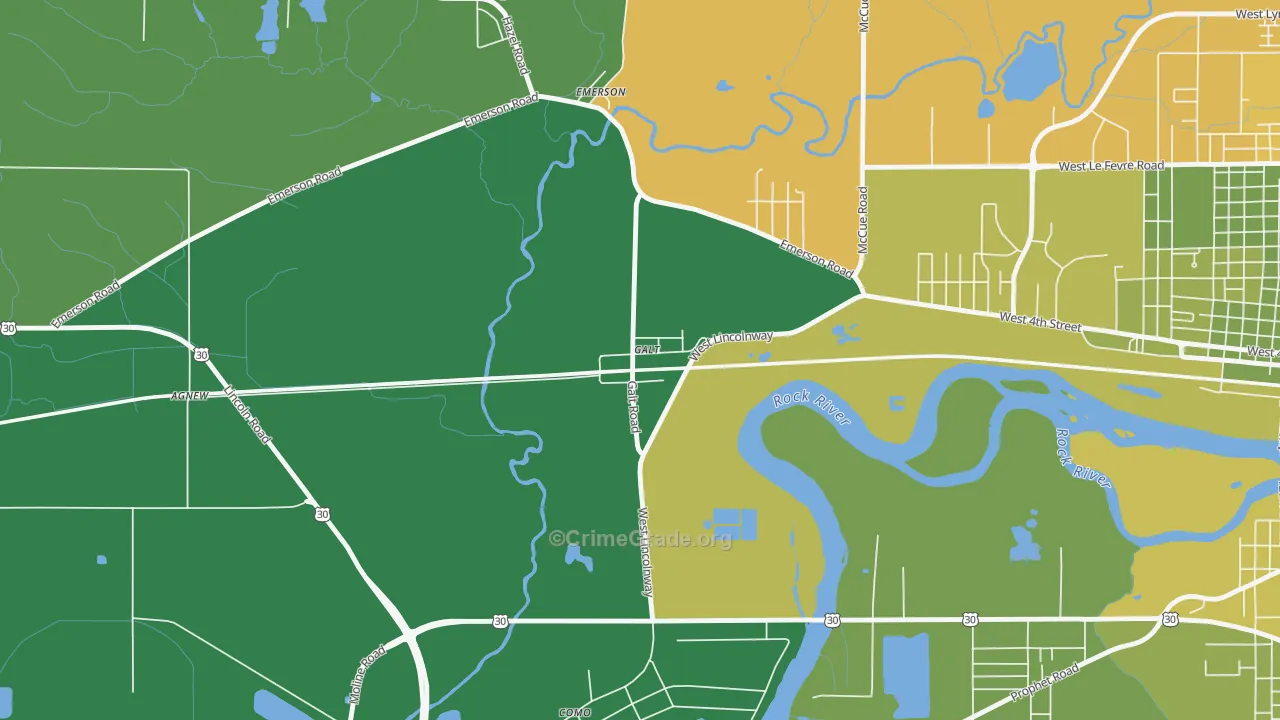 61037, IL Map of Drug-Related Crime Rates
