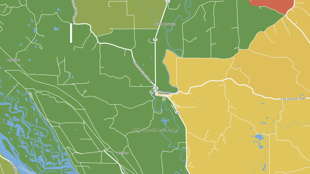 61041, IL Map of Drug-Related Crime Rates