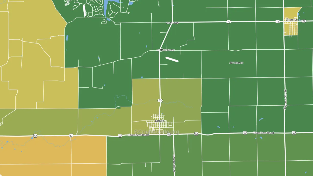 61046, IL Map of Drug-Related Crime Rates