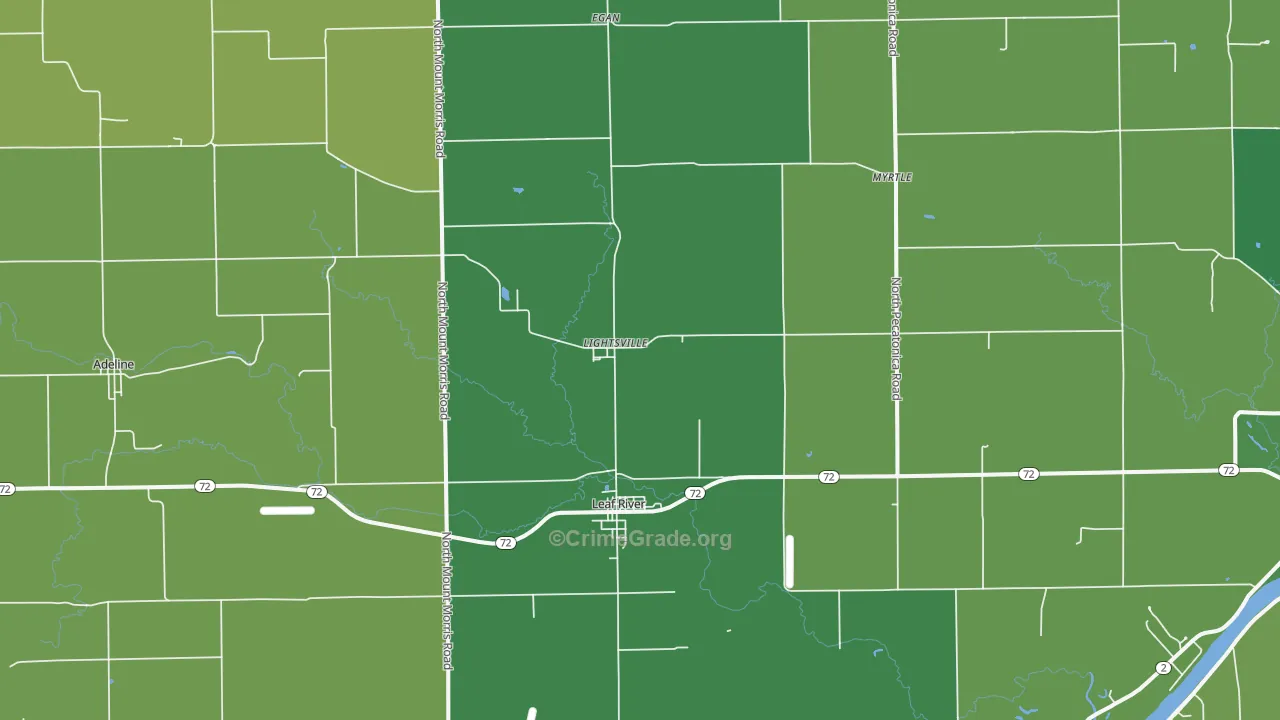 61047, IL Map of Drug-Related Crime Rates
