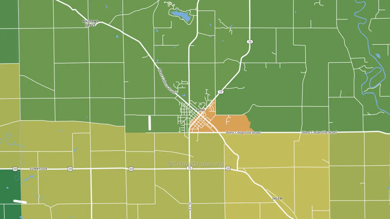 61048, IL Map of Drug-Related Crime Rates
