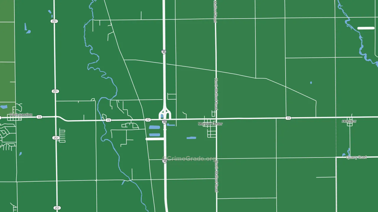 61052, IL Map of Drug-Related Crime Rates
