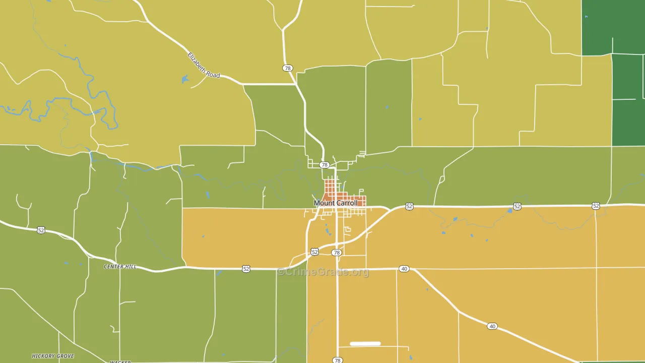 61053, IL Map of Drug-Related Crime Rates