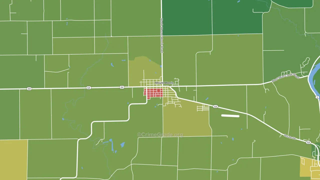 61054, IL Map of Drug-Related Crime Rates