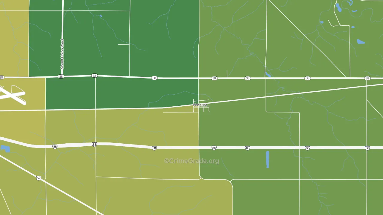 61057, IL Map of Drug-Related Crime Rates