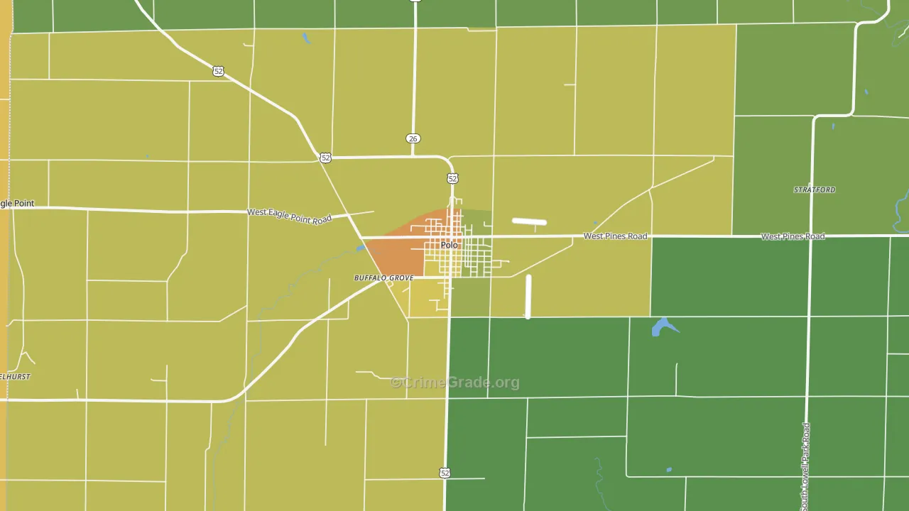 61064, IL Map of Drug-Related Crime Rates