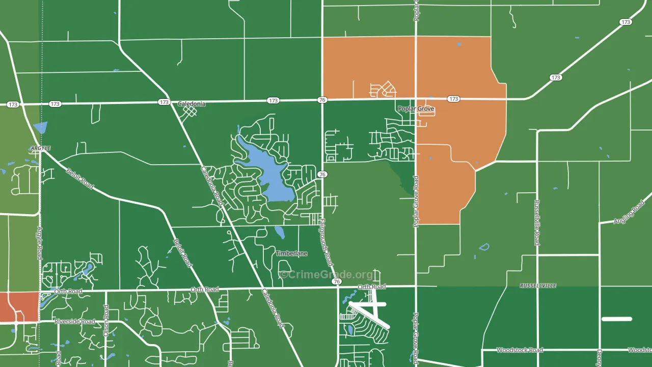 61065, IL Map of Drug-Related Crime Rates