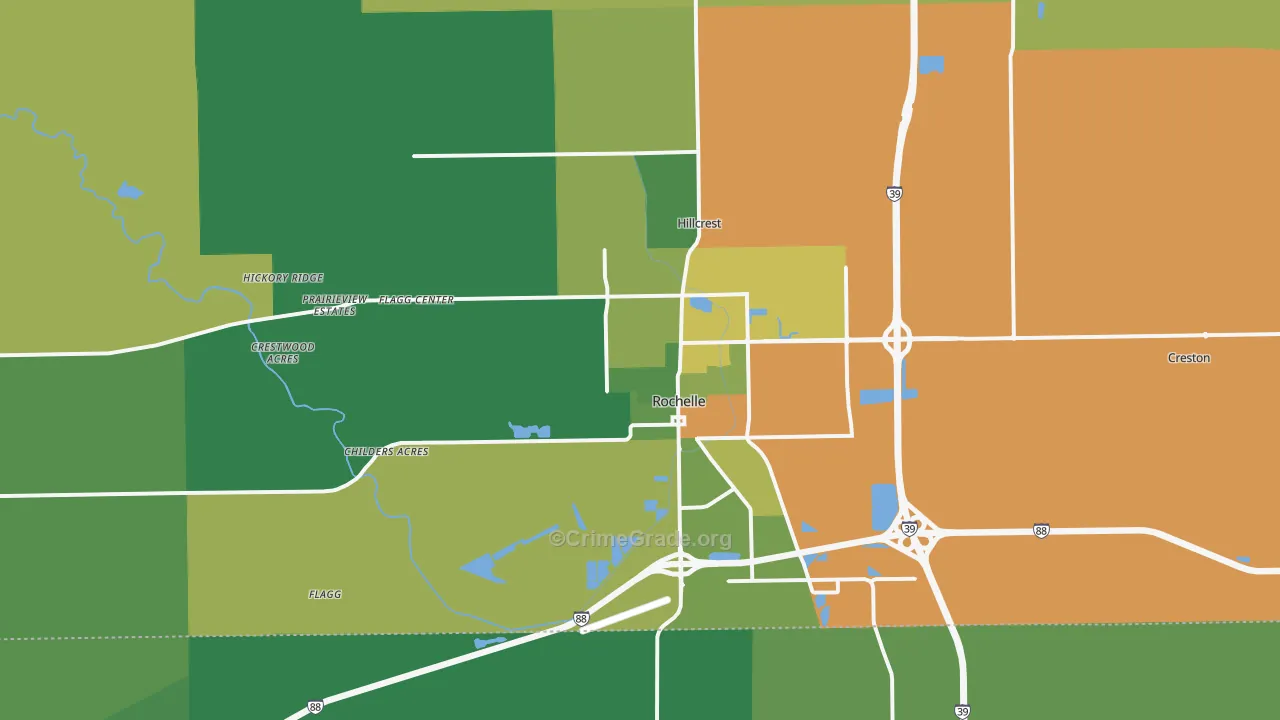 61068, IL Map of Drug-Related Crime Rates