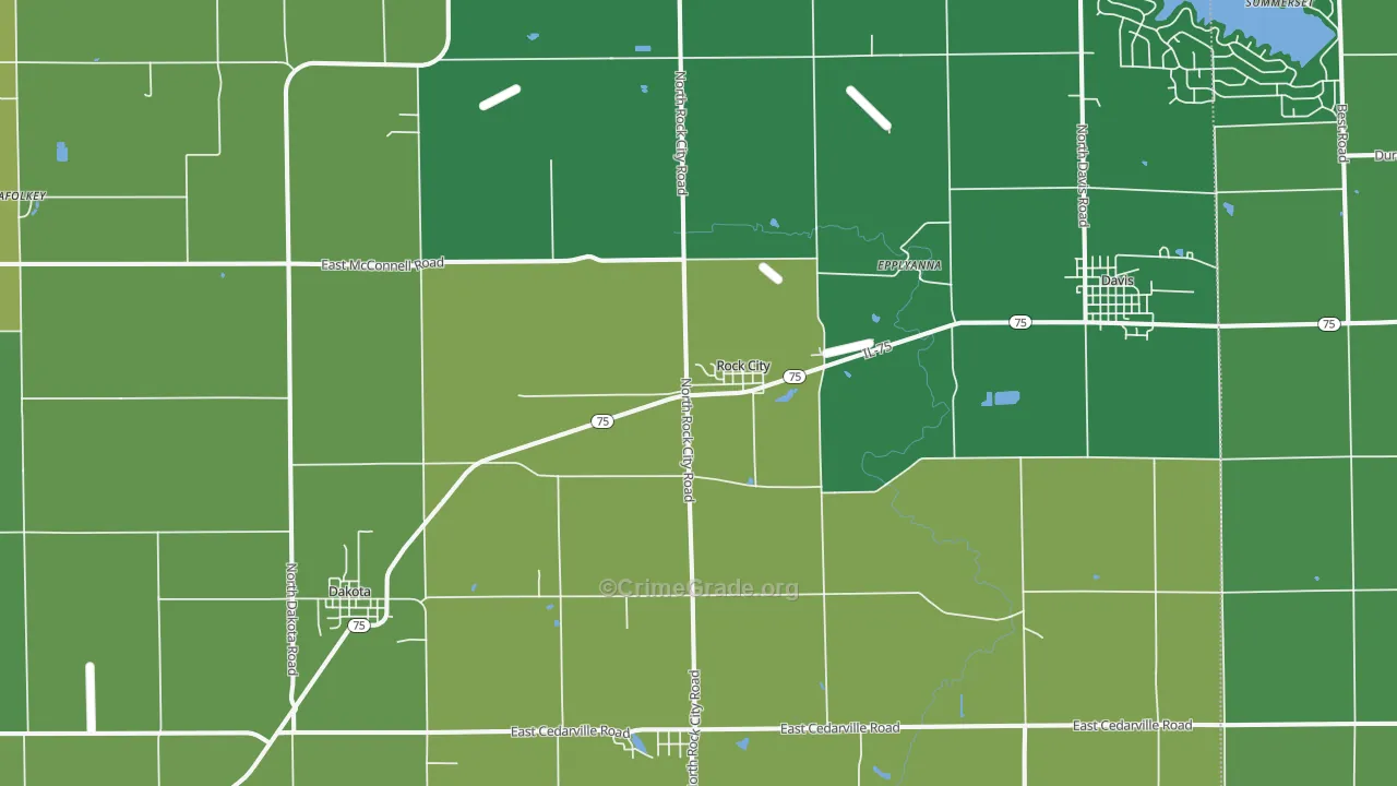 61070, IL Map of Drug-Related Crime Rates
