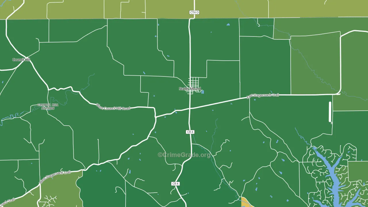 61075, IL Map of Drug-Related Crime Rates