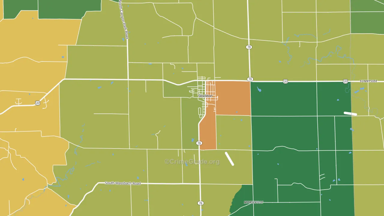 61085, IL Map of Drug-Related Crime Rates