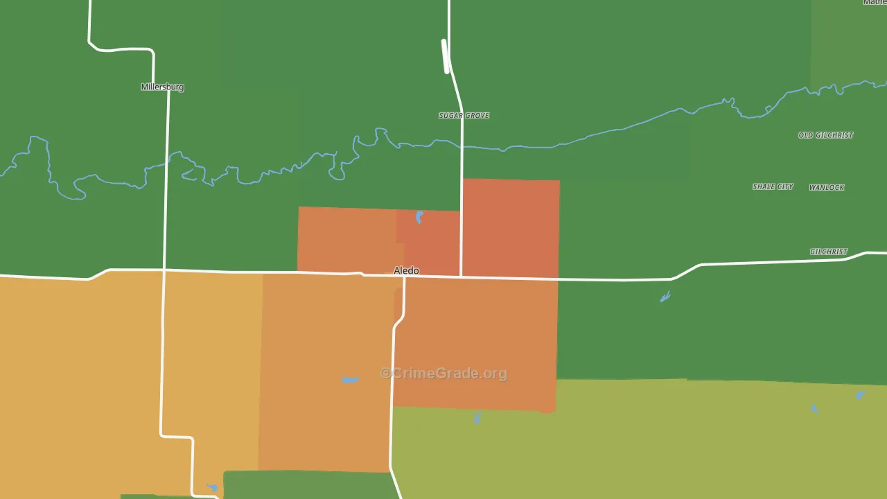 61231, IL Map of Drug-Related Crime Rates