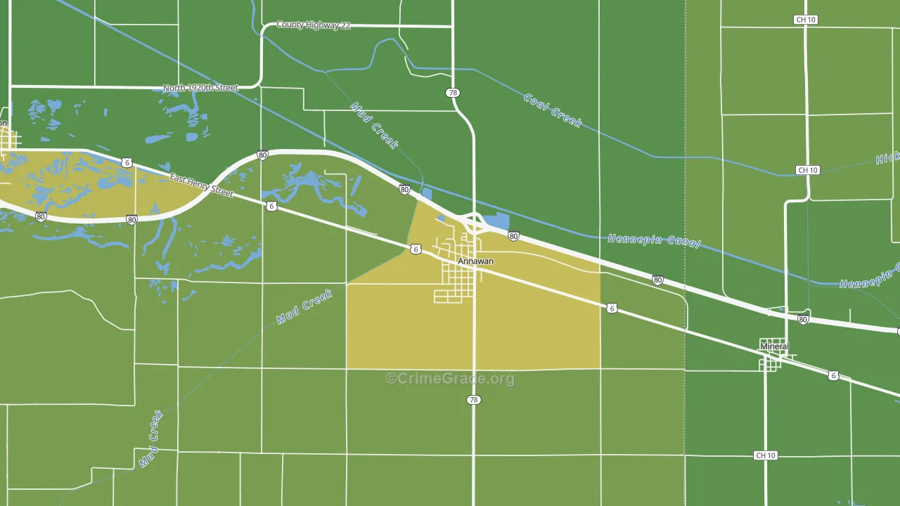 61234, IL Map of Drug-Related Crime Rates