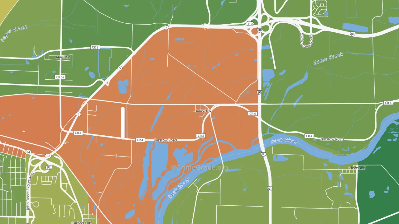 61236, IL Map of Drug-Related Crime Rates