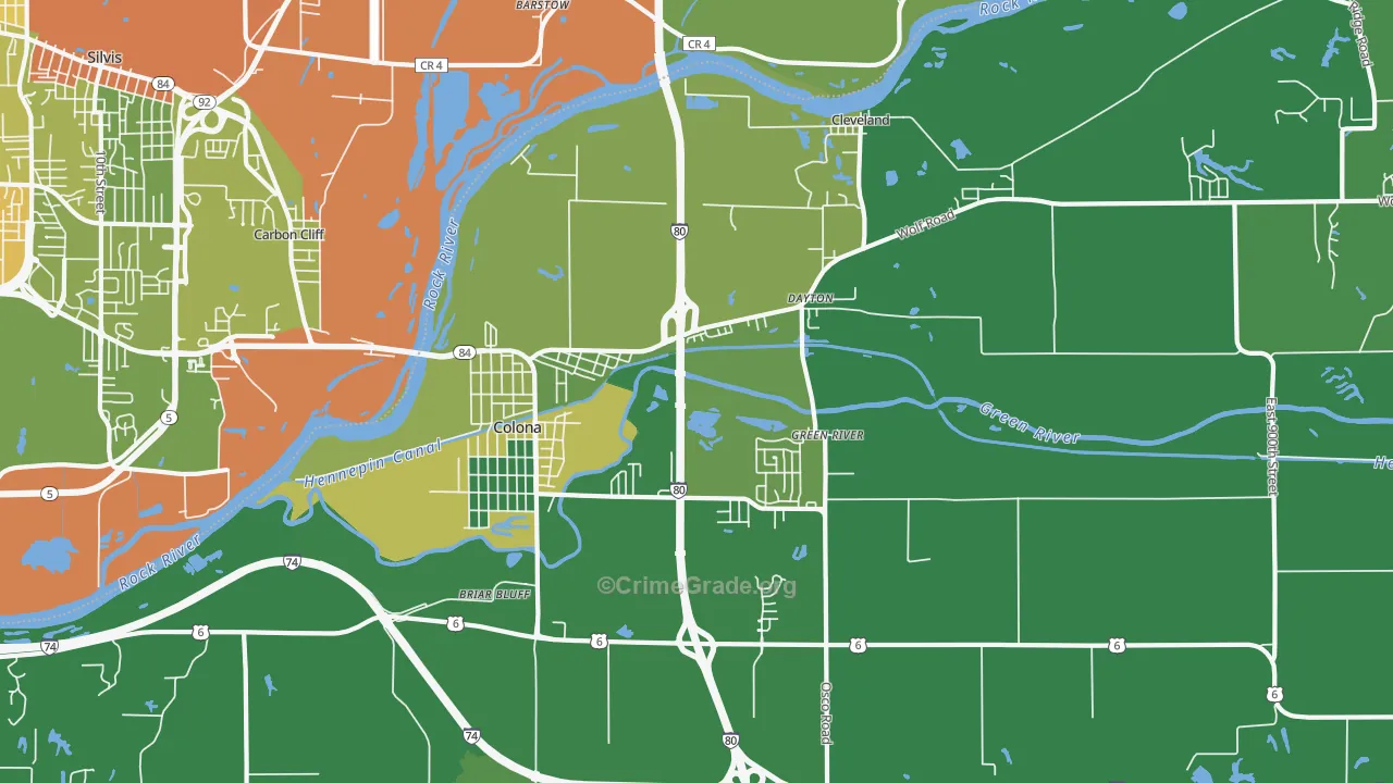 61241, IL Map of Drug-Related Crime Rates