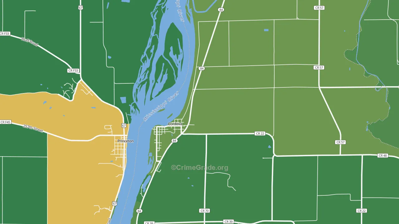 61242, IL Map of Drug-Related Crime Rates