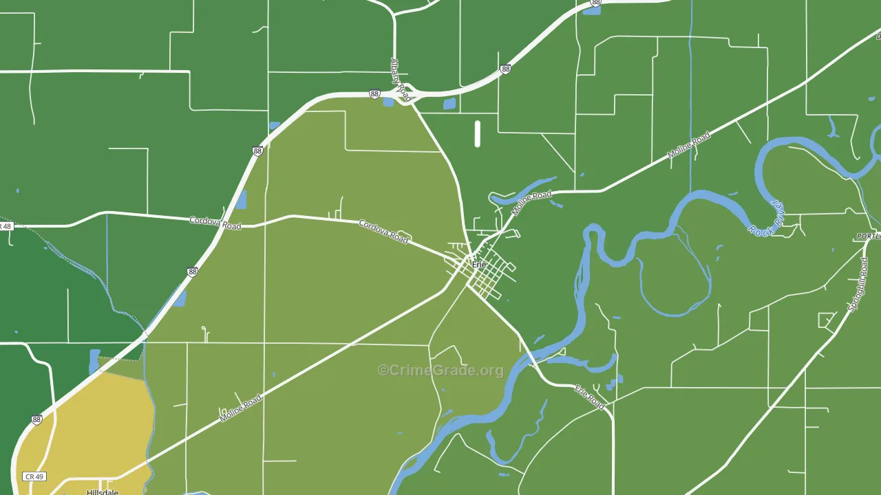 61250, IL Map of Drug-Related Crime Rates